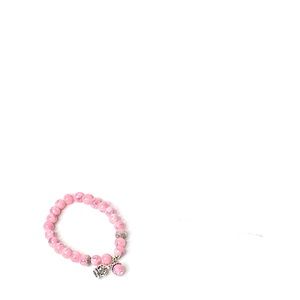 Pink Crown Charm Bracelet